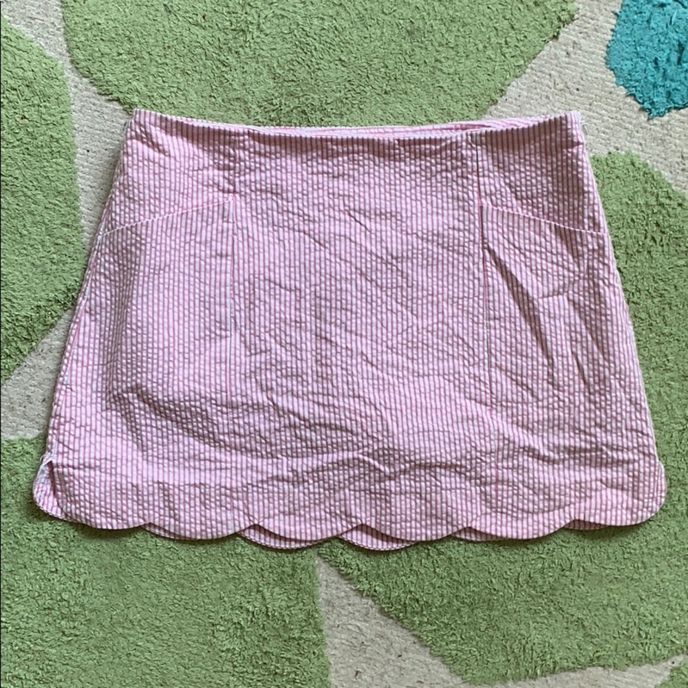 Lilly Pulitzer Pink Seersucker Skirt